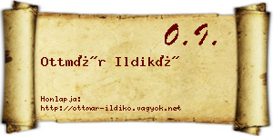 Ottmár Ildikó névjegykártya